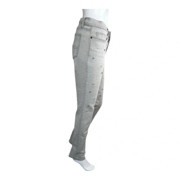 New York & Co. Jeans Womens Size 10 Gray Sits At Lower Waist Skinny Flex Denim - Picture 3 of 5